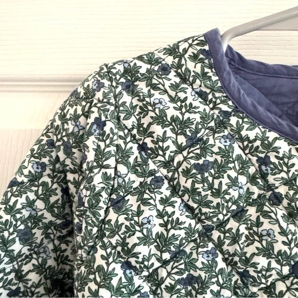 Sergent Major Girls Size 5/6 Quilted Ditsy Floral Barn Jacket Snaps Spring Coat - Picture 4 of 14